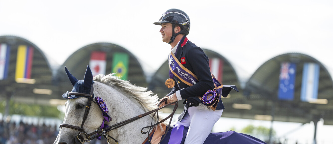 Harry Charles (GBR) riding LT Holst FredaFEI Jumping World ChampionshipThird Competition Individual FinalLONGINES-Prize Aachen 2026© FEI/Leanjo de Koster