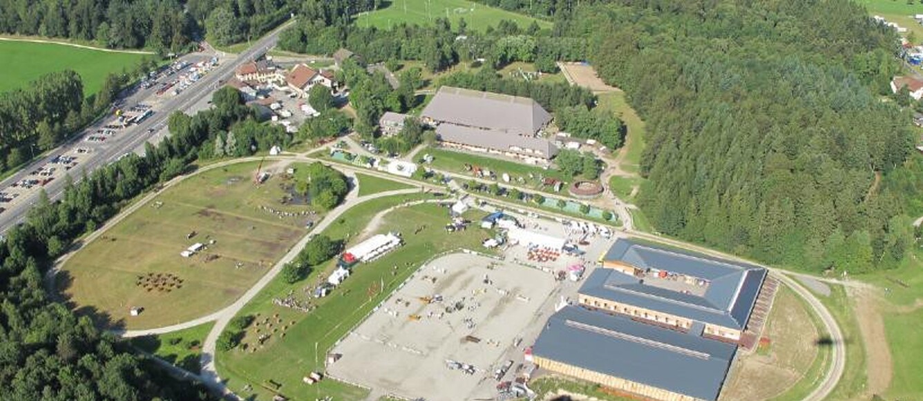 Vue sur les belles installations du Chalet-à-Gobet