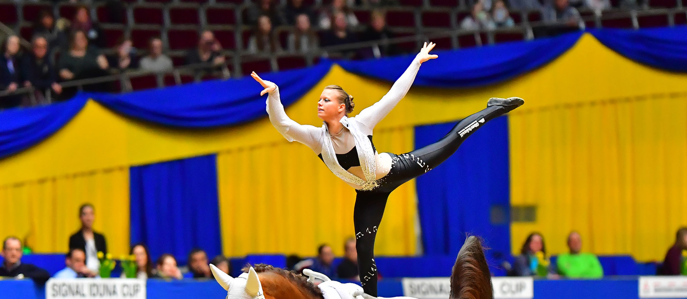 FEI World Cup™ Vaulting Final 2018 Nadja BÜTTIKERKeep Cool III (918)Monika Winkler-Bischofberger SUIPhoto: FEI/Daniel Kaiser