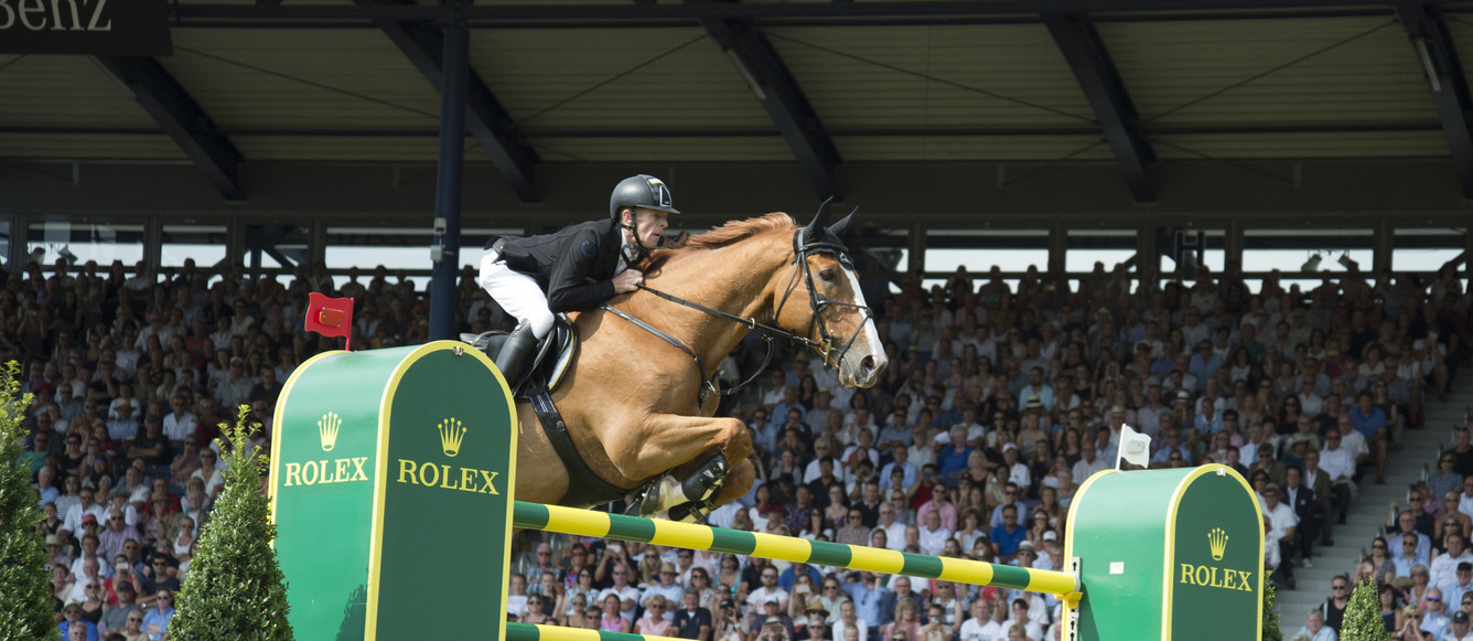 Marcus  Ehning et Prêt à Tout vainqueurs du Grand Prix Rolex d'Aix-la-Chapelle