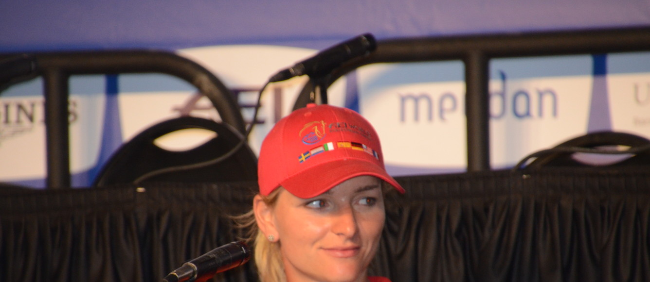 Jeux Mondiaux de Tryon: l'Allemande Julia Krajewski et Chipmunk FRH © FEI-Christophe Tanière