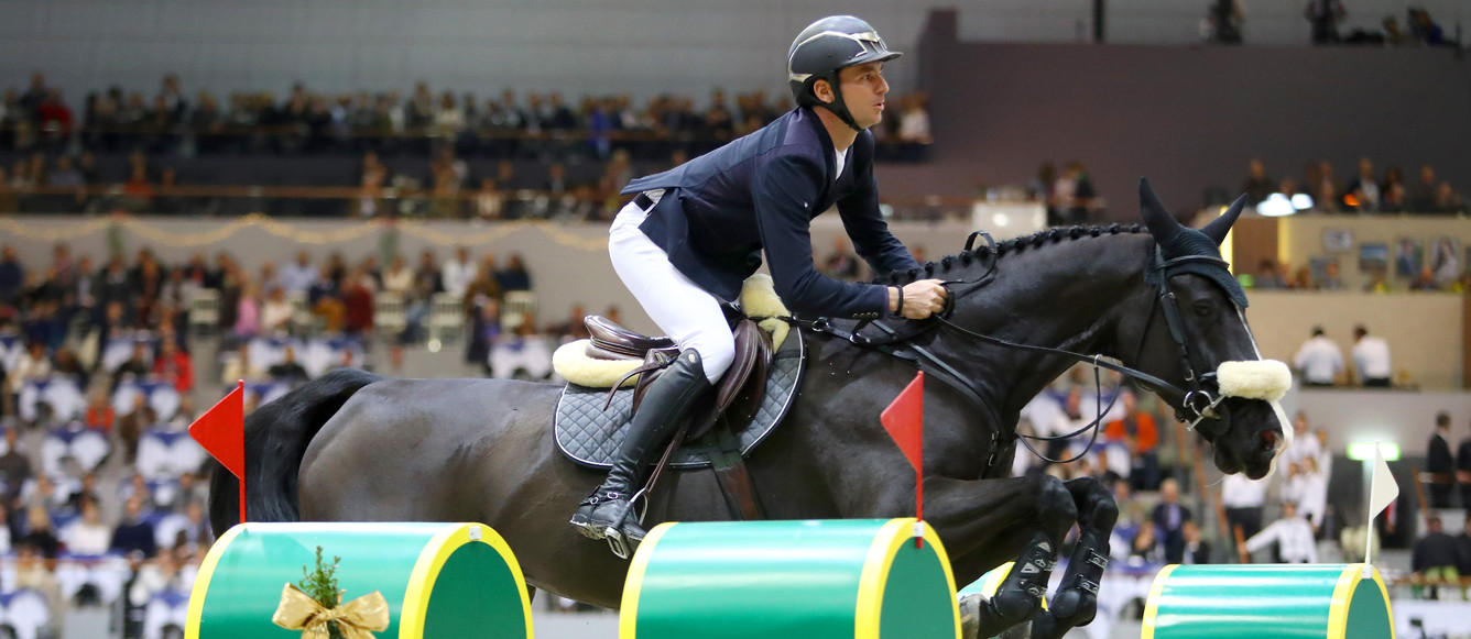 GUERDAT Steve (SUI) riding Alamo during the 18e Finale du Top 10 Rolex IJRC on December 7, 2018 in Geneva, Switzerland. (Photo by Scoop Dyga/Icon Sport)