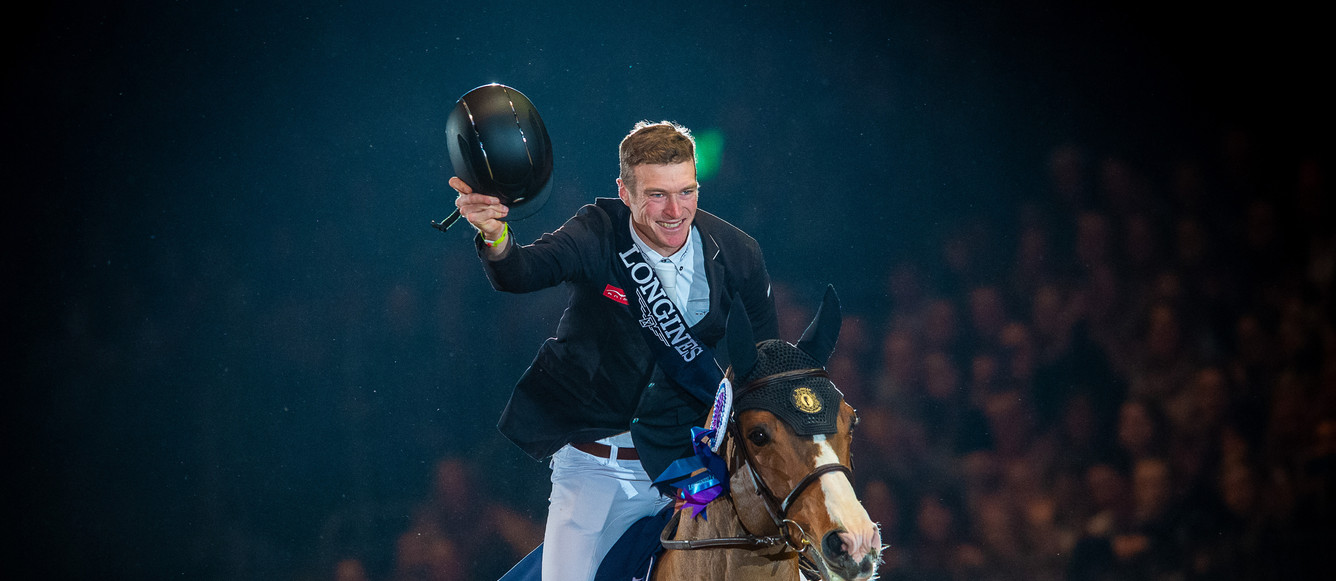 Longines FEI World Cup™ Jumping Olympia London International winners William Whitaker (GBR) & Utamaro D EcaussinesPhoto FEI/Jon Stroud-