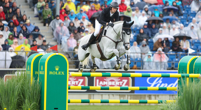 Le Grand Prix d’Aix-la-Chapelle pour Martin Fuchs et Steve Guerdat 3e : champagne !